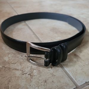 Men's Genuine Leathwr Belt, Black, Size 34